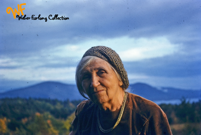 Wilhelmina Weber Furlong (1878-1962). Pictured on Golden Heart Farm on Lake George in New York featuring the magnificent view of Lake George in New York